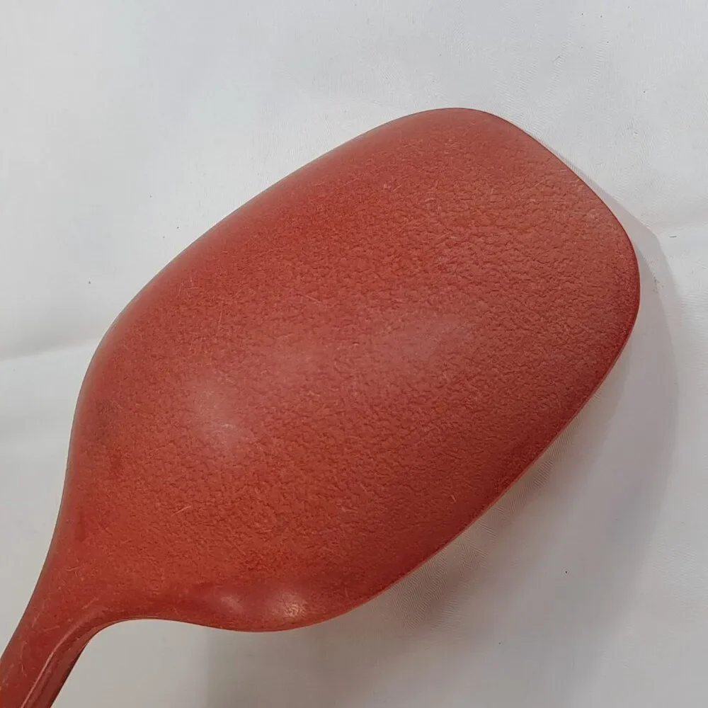 Dansk red serving spoon solid melamine red plastic cooking utensil scoop Vintage